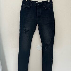 TopMan skinny jeans size W32/L34 color black